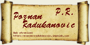 Poznan Radukanović vizit kartica